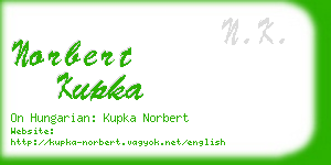norbert kupka business card